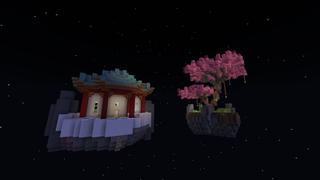 Screenshot of the Minecraft Bedrock Marketplace product Sakura Skyblock created by Pixelusion.