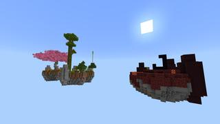 Screenshot of the Minecraft Bedrock Marketplace product Sakura Skyblock created by Pixelusion.