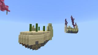 Screenshot of the Minecraft Bedrock Marketplace product Sakura Skyblock created by Pixelusion.