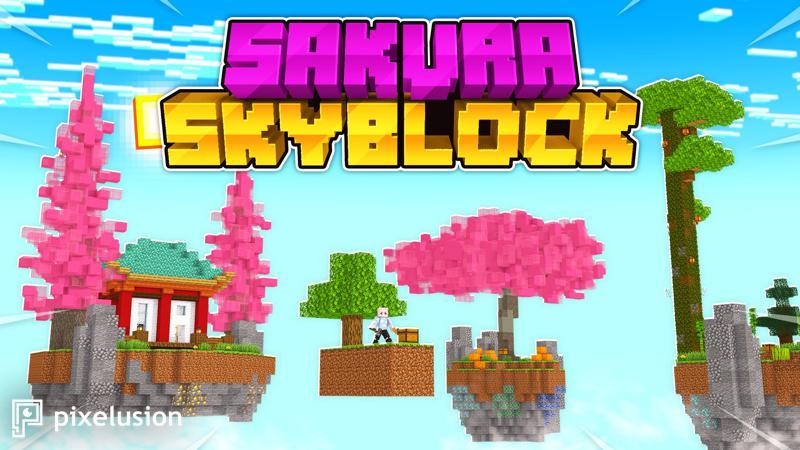 Sakura Skyblock by Pixelusion | CHUNK - Minecraft Bedrock Marketplace ...