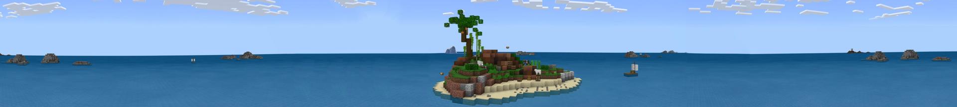 Panorama of the Minecraft Bedrock Marketplace product Seablock created by Pixelusion.