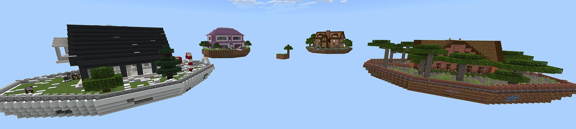 Panorama of the Minecraft Bedrock Marketplace product Season Skyblock created by Pixelusion.