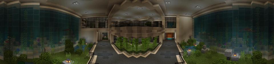 Panorama of the Minecraft Bedrock Marketplace product Secret Underground Base created by Pixelusion.