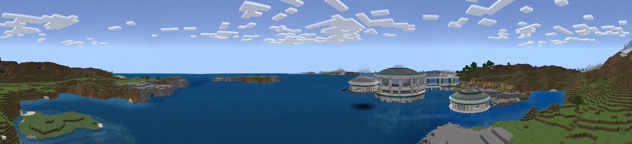 Panorama of the Minecraft Bedrock Marketplace product Secret Underwater Bunker created by Pixelusion.