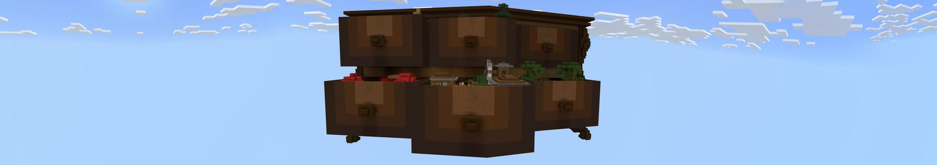 Panorama of the Minecraft Bedrock Marketplace product Shelved Biomes created by Pixelusion.