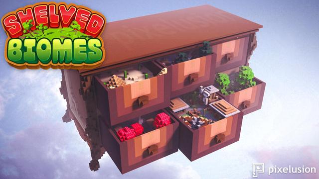 Thumbnail of the Minecraft Bedrock Marketplace product Shelved Biomes created by Pixelusion.