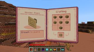 Screenshot of the Minecraft Bedrock Marketplace product Shields Add-On created by Pixelusion.