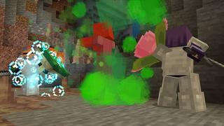 Screenshot of the Minecraft Bedrock Marketplace product Shields Add-On created by Pixelusion.