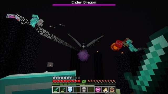 Screenshot of the Minecraft Bedrock Marketplace product Shields Add-On created by Pixelusion.