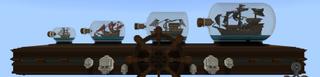 Panorama of the Minecraft Bedrock Marketplace product Ships in Bottles created by Pixelusion.