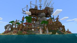 Screenshot of the Minecraft Bedrock Marketplace product Shipwreck Island created by Pixelusion.