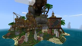 Screenshot of the Minecraft Bedrock Marketplace product Shipwreck Island created by Pixelusion.