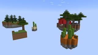 Screenshot of the Minecraft Bedrock Marketplace product Simple Skyblock created by Pixelusion.