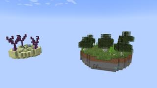 Screenshot of the Minecraft Bedrock Marketplace product Simple Skyblock created by Pixelusion.