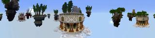 Panorama of the Minecraft Bedrock Marketplace product Sky Archipelago created by Pixelusion.