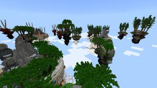 Screenshot of the Minecraft Bedrock Marketplace product Sky Archipelago created by Pixelusion.