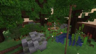 Screenshot of the Minecraft Bedrock Marketplace product Sky Barrels created by Pixelusion.