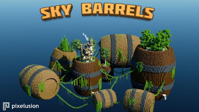 Thumbnail of the Minecraft Bedrock Marketplace product Sky Barrels created by Pixelusion.