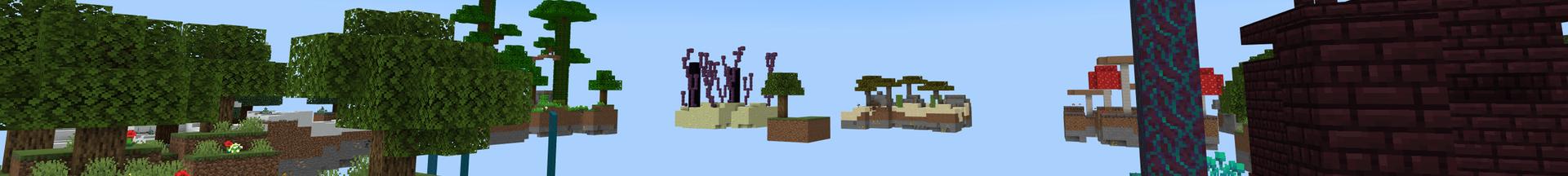 Panorama of the Minecraft Bedrock Marketplace product Sky Block created by Pixelusion.