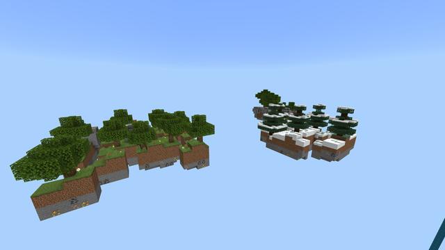 Screenshot of the Minecraft Bedrock Marketplace product Sky Block created by Pixelusion.