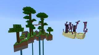 Screenshot of the Minecraft Bedrock Marketplace product Sky Block created by Pixelusion.