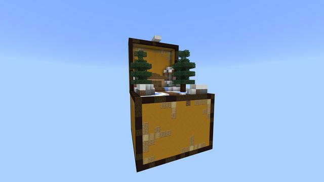 Screenshot of the Minecraft Bedrock Marketplace product Sky Chest created by Pixelusion.