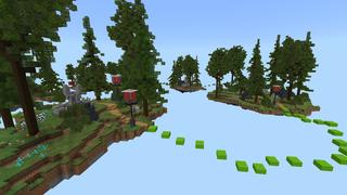 Screenshot of the Minecraft Bedrock Marketplace product Sky Parkour created by Pixelusion.