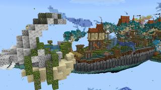 Screenshot of the Minecraft Bedrock Marketplace product Sky Whale created by Pixelusion.
