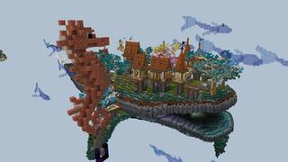 Screenshot of the Minecraft Bedrock Marketplace product Sky Whale created by Pixelusion.