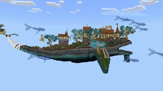 Screenshot of the Minecraft Bedrock Marketplace product Sky Whale created by Pixelusion.