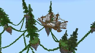 Screenshot of the Minecraft Bedrock Marketplace product Sky World created by Pixelusion.