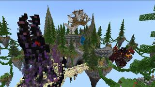 Screenshot of the Minecraft Bedrock Marketplace product Sky World created by Pixelusion.