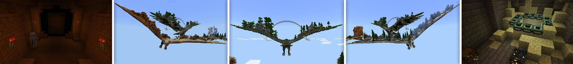 Panorama of the Minecraft Bedrock Marketplace product Skybirds created by Pixelusion.