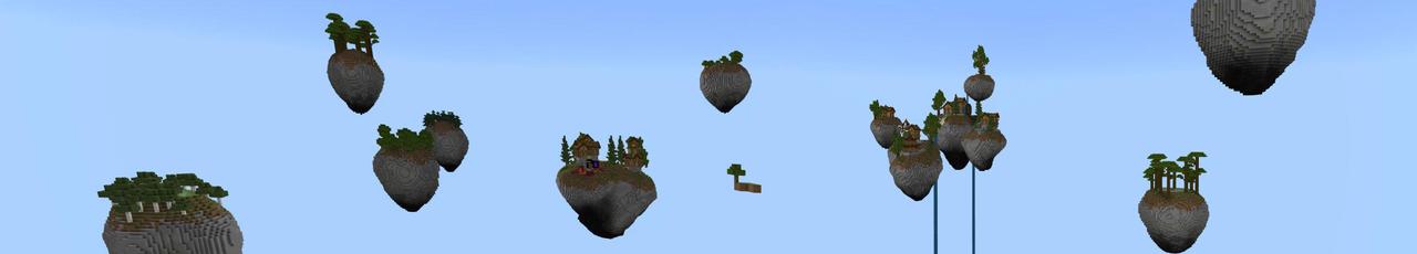 Panorama of the Minecraft Bedrock Marketplace product Skyblock created by Pixelusion.