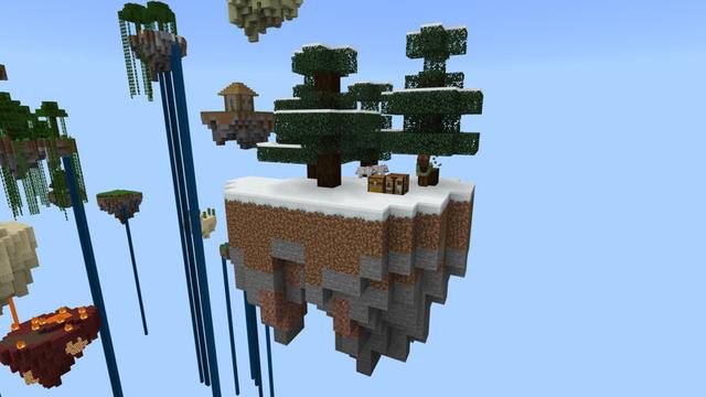 Screenshot of the Minecraft Bedrock Marketplace product Skyblock Evolution created by Pixelusion.