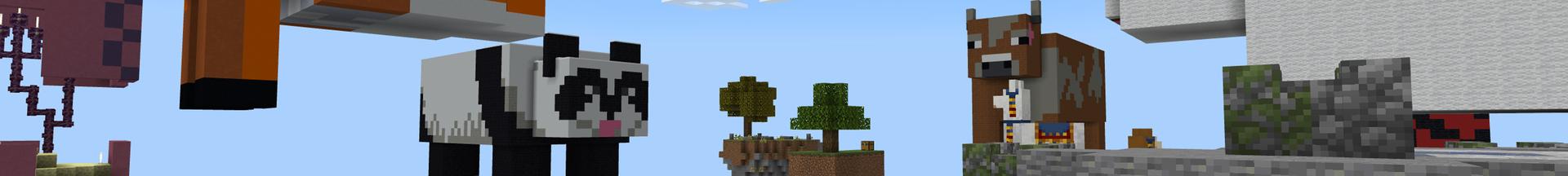 Panorama of the Minecraft Bedrock Marketplace product Skyblock in Mobs created by Pixelusion.