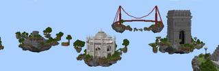 Panorama of the Minecraft Bedrock Marketplace product Skyblock Monuments created by Pixelusion.