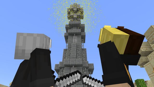 Screenshot of the Minecraft Bedrock Marketplace product Skyblock: Noob VS Pro created by Pixelusion.