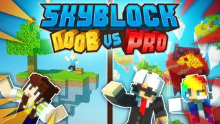 Thumbnail of the Minecraft Bedrock Marketplace product Skyblock: Noob VS Pro created by Pixelusion.