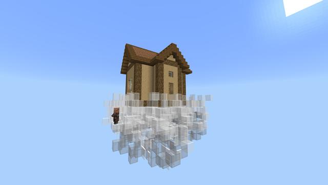 Screenshot of the Minecraft Bedrock Marketplace product Skyblock On Clouds created by Pixelusion.