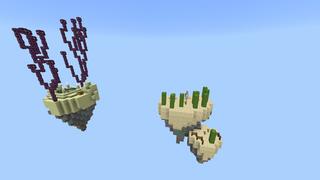 Screenshot of the Minecraft Bedrock Marketplace product Skyblock On Clouds created by Pixelusion.