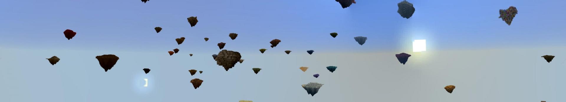 Panorama of the Minecraft Bedrock Marketplace product Skyblock One Color created by Pixelusion.