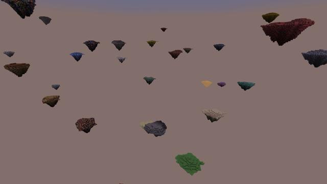 Screenshot of the Minecraft Bedrock Marketplace product Skyblock One Color created by Pixelusion.