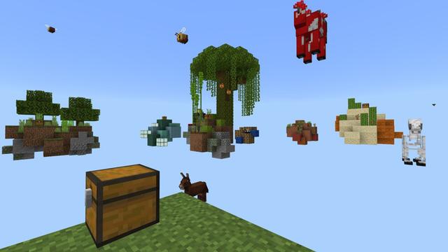 Screenshot of the Minecraft Bedrock Marketplace product Bloqueio do céu a chover mobs created by Pixelusion.