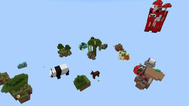 Screenshot of the Minecraft Bedrock Marketplace product Bloqueio do céu a chover mobs created by Pixelusion.