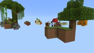 Screenshot of the Minecraft Bedrock Marketplace product Skyblock Raining Mobs created by Pixelusion.