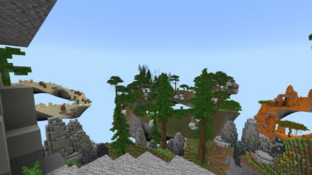 Screenshot of the Minecraft Bedrock Marketplace product Skyblock Spirals created by Pixelusion.