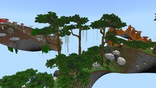 Screenshot of the Minecraft Bedrock Marketplace product Skyblock Spirals created by Pixelusion.