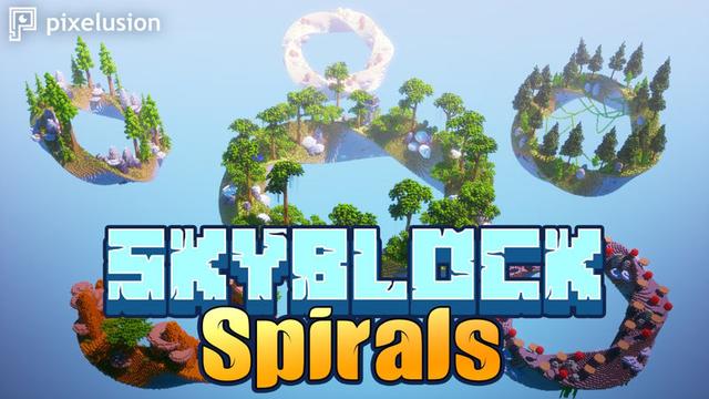 Thumbnail of the Minecraft Bedrock Marketplace product Skyblock Spirals created by Pixelusion.
