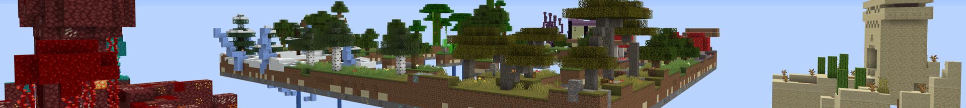 Panorama of the Minecraft Bedrock Marketplace product Skyblock 2 created by Pixelusion.